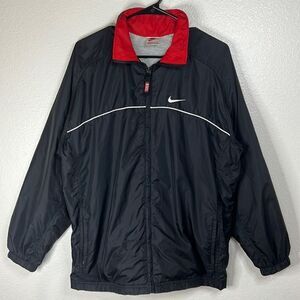 VTG Nike Jacket 90’s Youth Size X-Large Black Full Zip Jacket Windbreaker